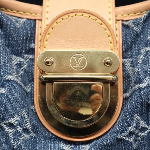 LOUIS VUITTON Monogram denim Preity Hand Bag Blue M95020 LV Auth BA268AV - Picture 13 of 16
